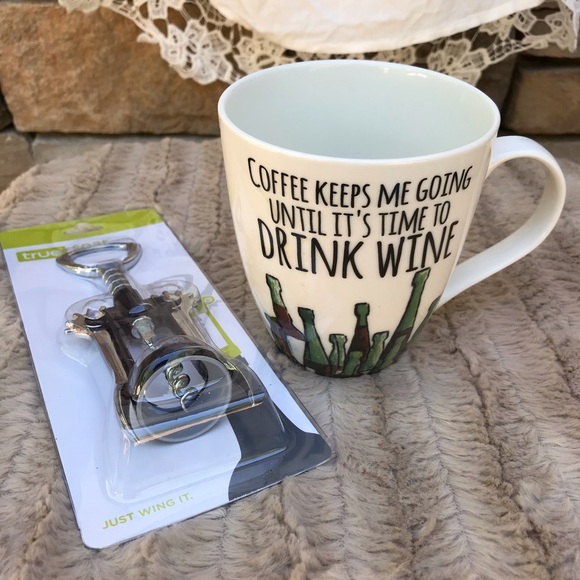 Pfaltzgraff Coffee Cup- Wine bottle Opener - Picture 1 of 6